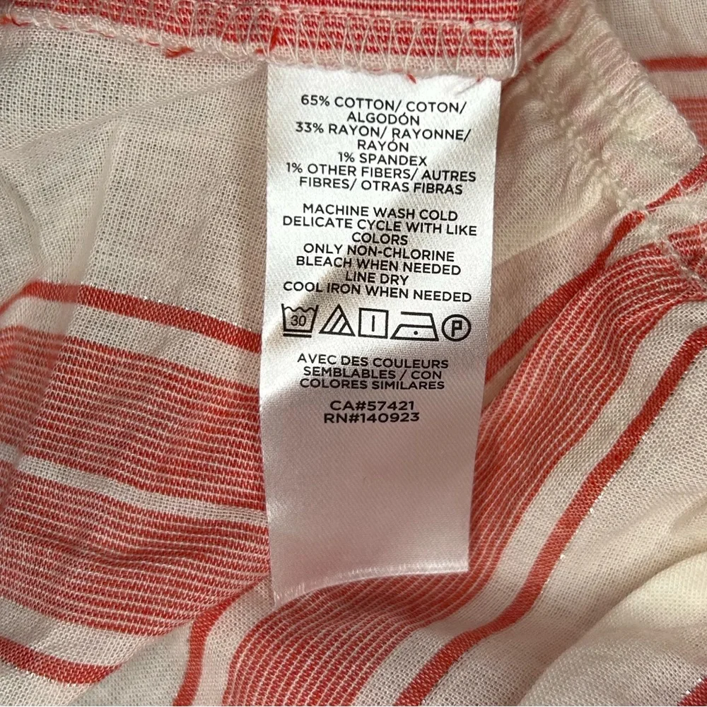 Loft red and white striped flowy boxy tank top - size small - Picture 6 of 11
